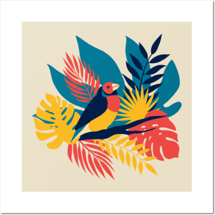 multi colored Gouldian finch bird Posters and Art